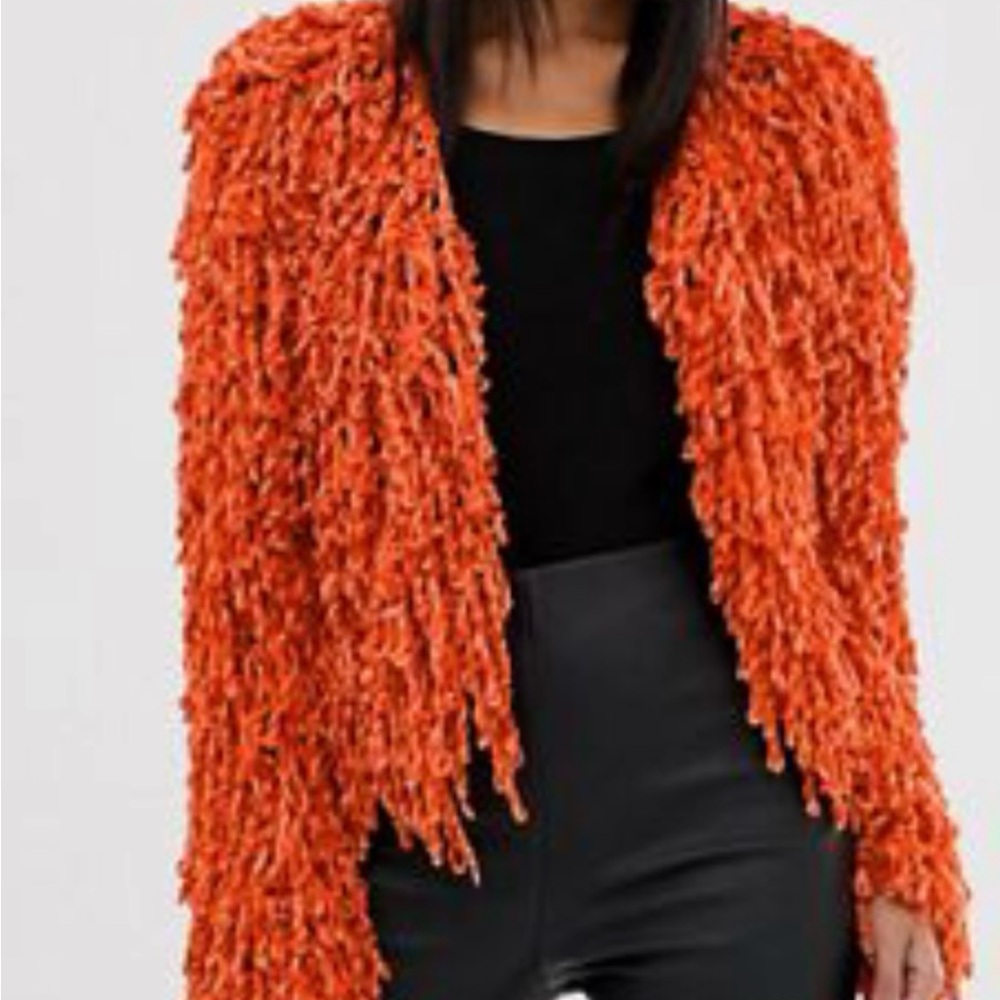 ASOS Vibrant Orange Teddy Jacket